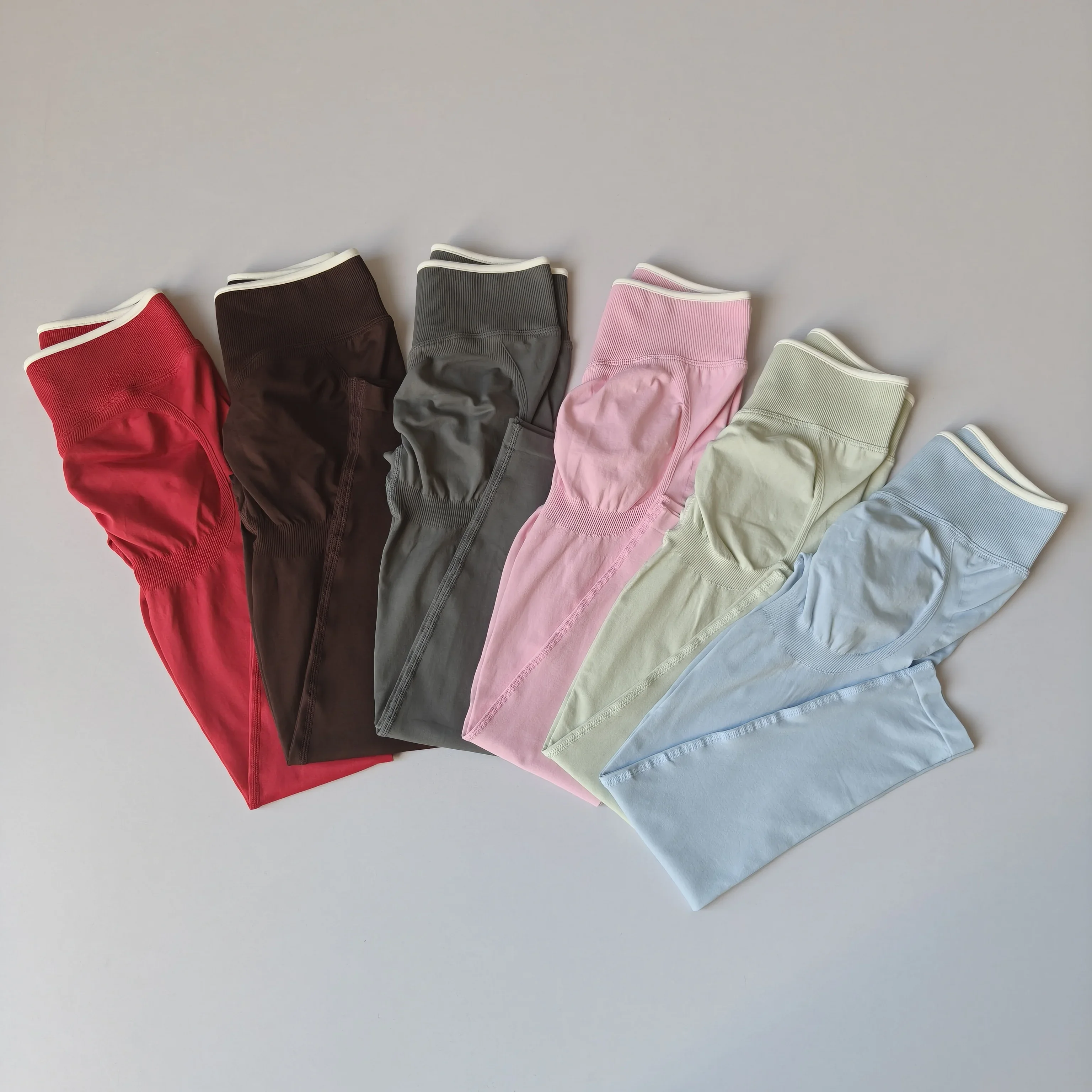 Ignite Yoga Fitness - Damskie bezszwowe sportowe legginsy do jogi,