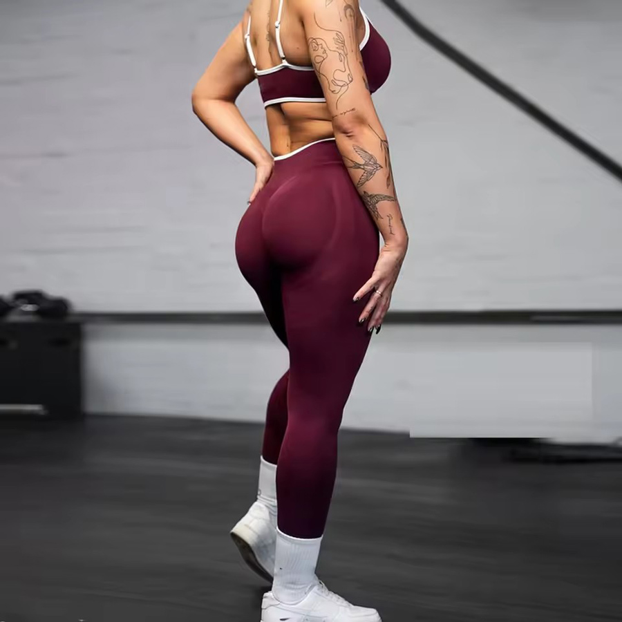 Ignite Yoga Fitness - Bezszwowe legginsy do jogi dla kobiet,